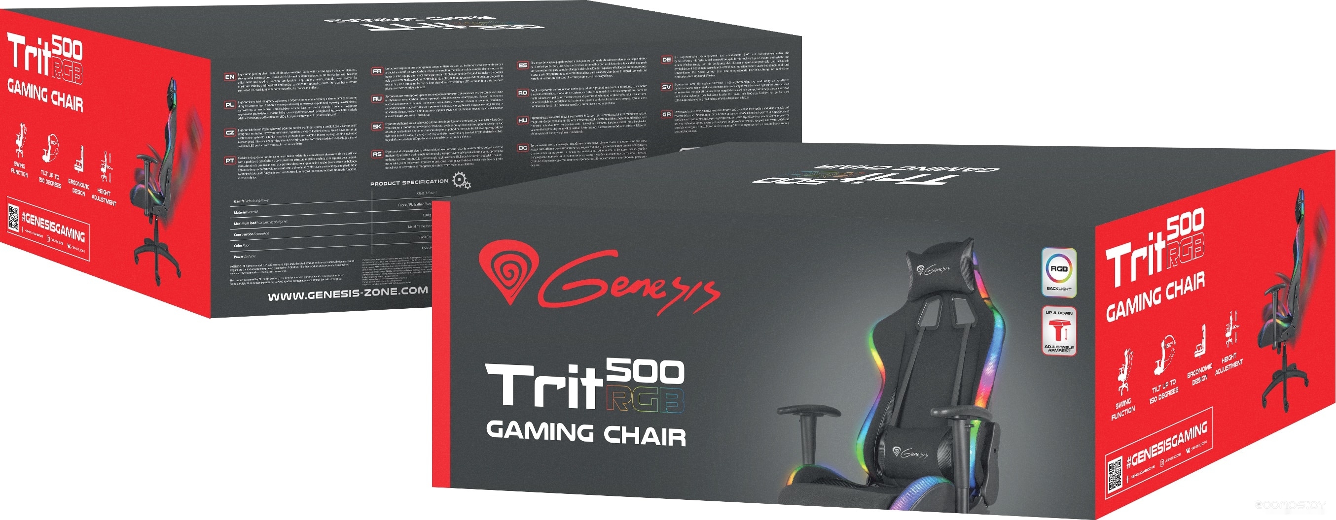 Кресло Genesis Trit 500 RGB (черный), фото 7