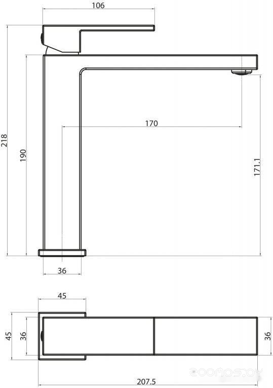 Смеситель BelBagno Magna MAG-LMC-CRM, фото 2