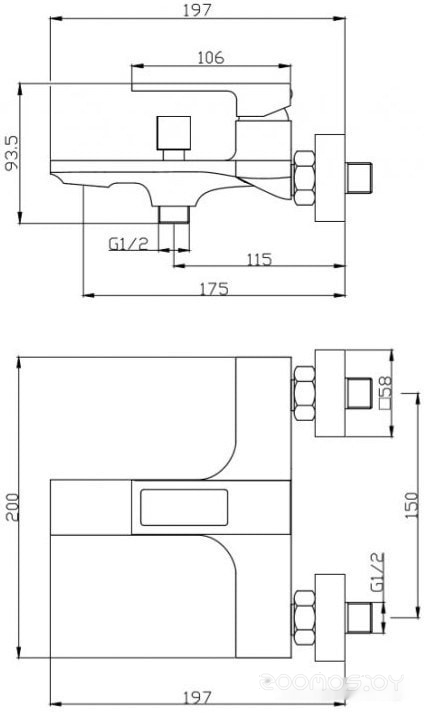 Смеситель BelBagno LUC-VAS-CRM, фото 2