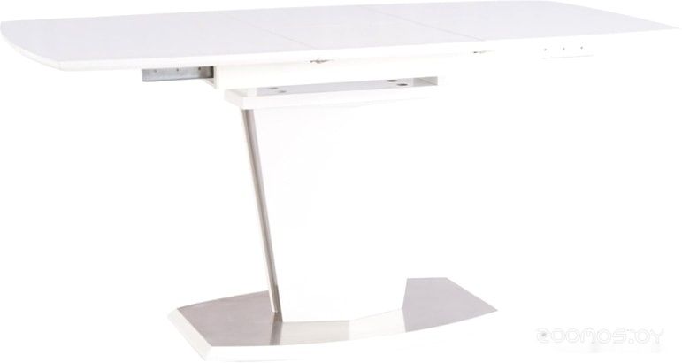 Кухонный стол Signal Houston 120/160x80 (белый матовый)