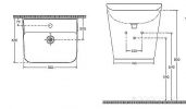 Умывальник Isvea Sott Aqua Monoblock 10SQ37002B