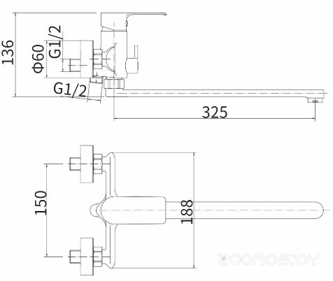 Смеситель Fashun A2282-8, фото 2