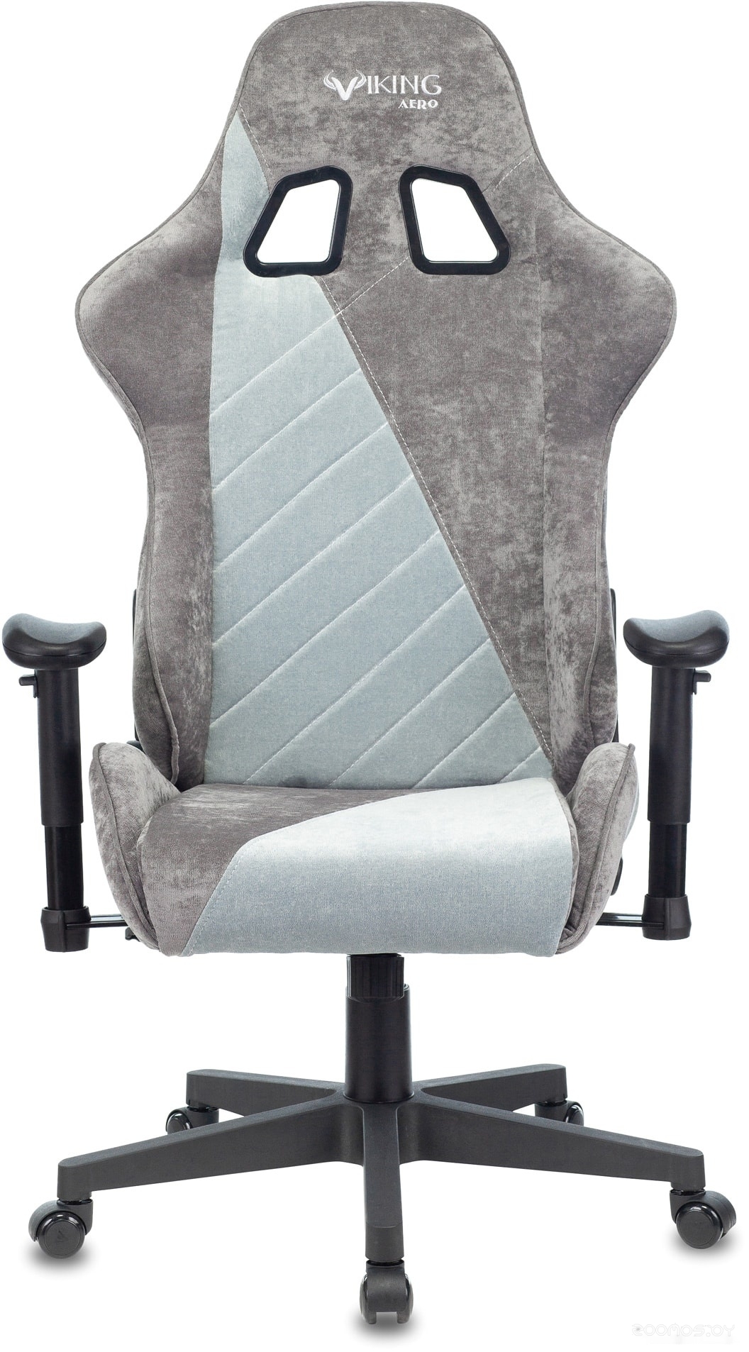 Кресло Бюрократ VIKING X Fabric (серый/серо-голубой), фото 4