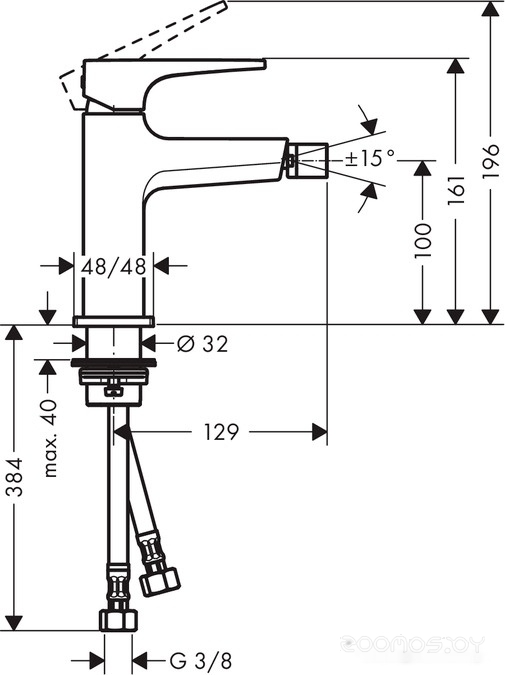 Смеситель Hansgrohe Metropol 32520700 (белый матовый), фото 2