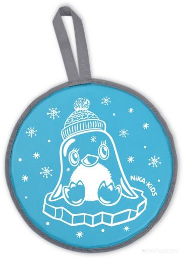 Санки-ледянка Nika ЛР40 Пингвин (голубой)