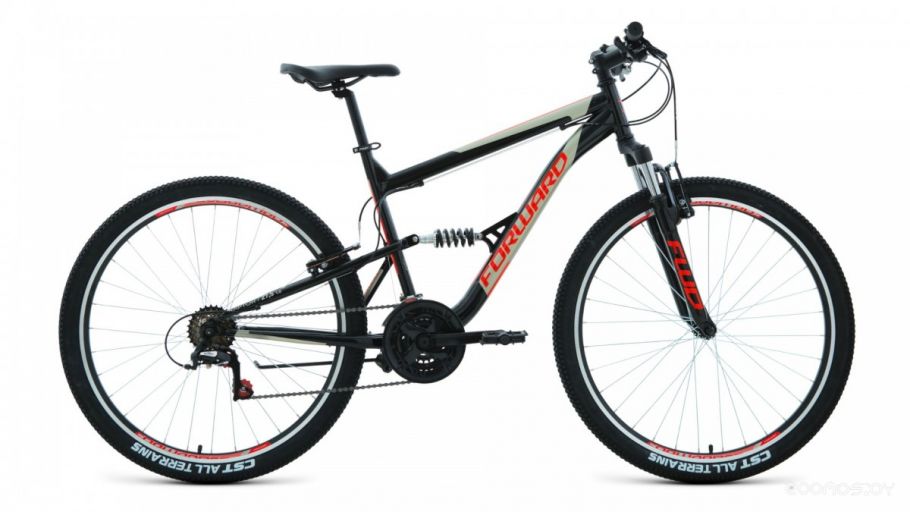 Велосипед Forward Raptor 27.5 2.0 disc р.18 2020 (черный/красный)