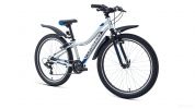 Велосипед Forward Twister 24 1.0 (серебристый/синий, 2021)