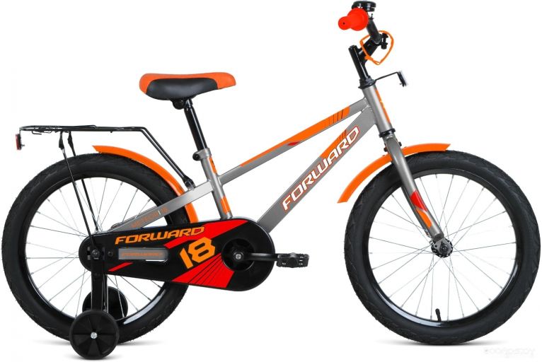 Детский велосипед Forward Meteor 18 2021 (серый/оранжевый)