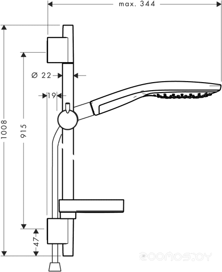 Душевая система Hansgrohe Raindance Select S 150 (27803400), фото 2