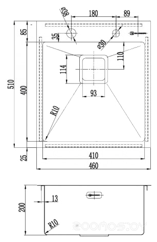 Кухонная мойка Omoikiri Akisame 46-LG, фото 2