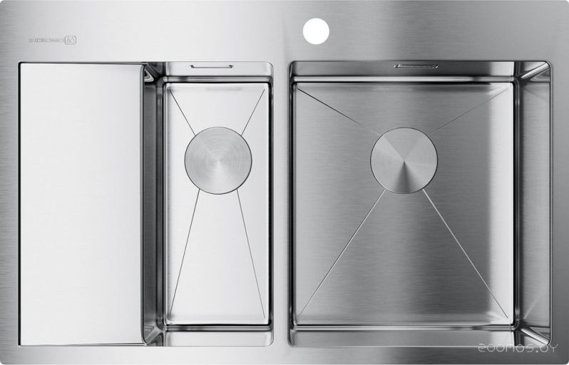 Врезная кухонная мойка Omoikiri Akisame 78-2-IN-R, фото 1