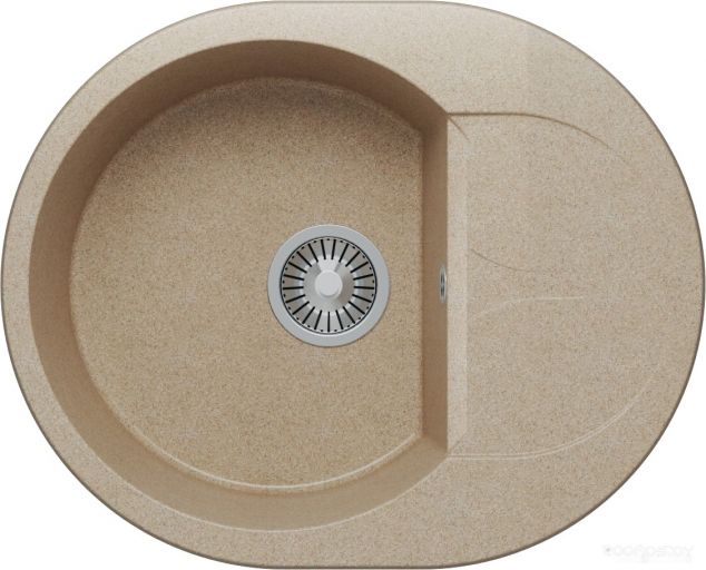 Кухонная мойка Polygran Atol-620 (песочный 302)