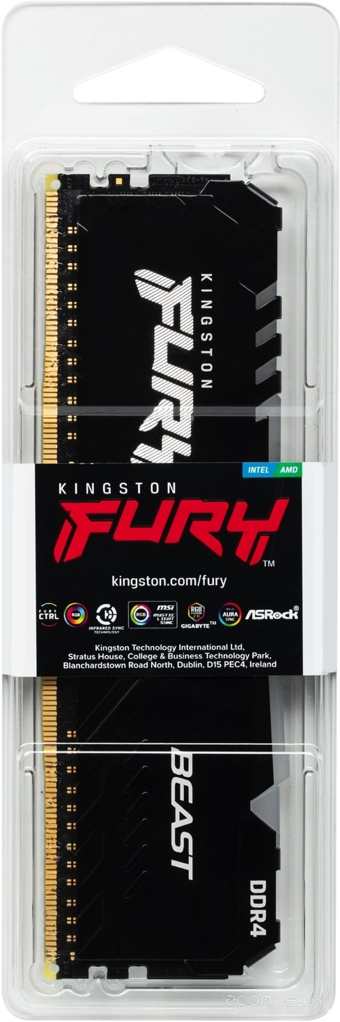 Оперативная память Kingston FURY Beast RGB 8GB DDR4 PC4-24000 KF430C15BBA/8, фото 4