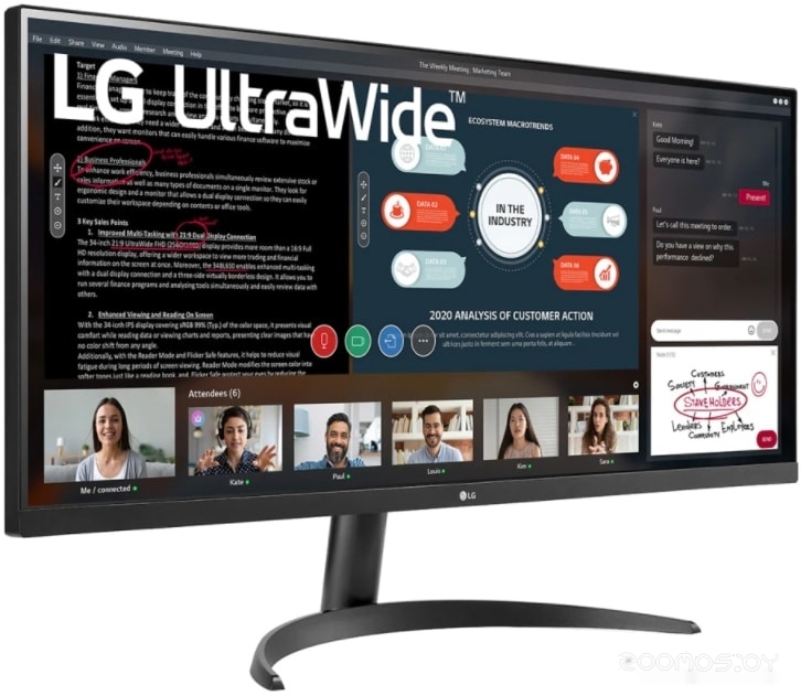 Монитор LG UltraWide 34WP500-B, фото 4