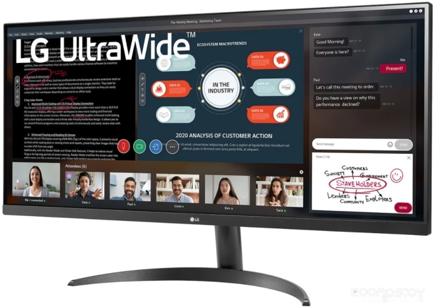 Монитор LG UltraWide 34WP500-B, фото 2