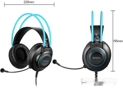 Наушники A4Tech Fstyler FH200i (черный/голубой), фото 5
