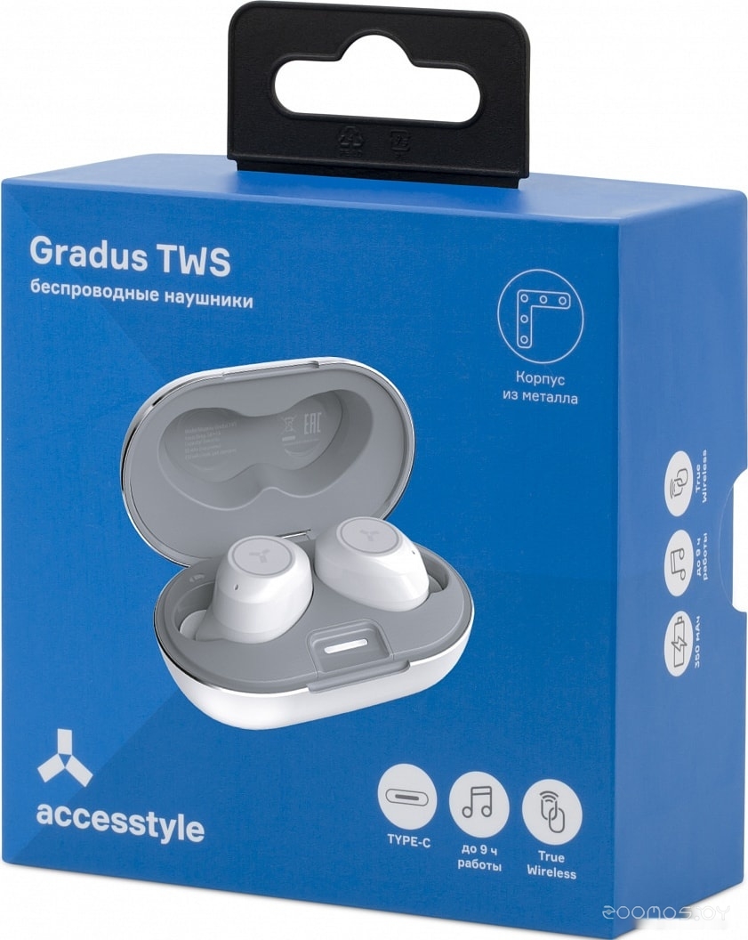 Наушники AccesStyle Gradus TWS (белый), фото 4