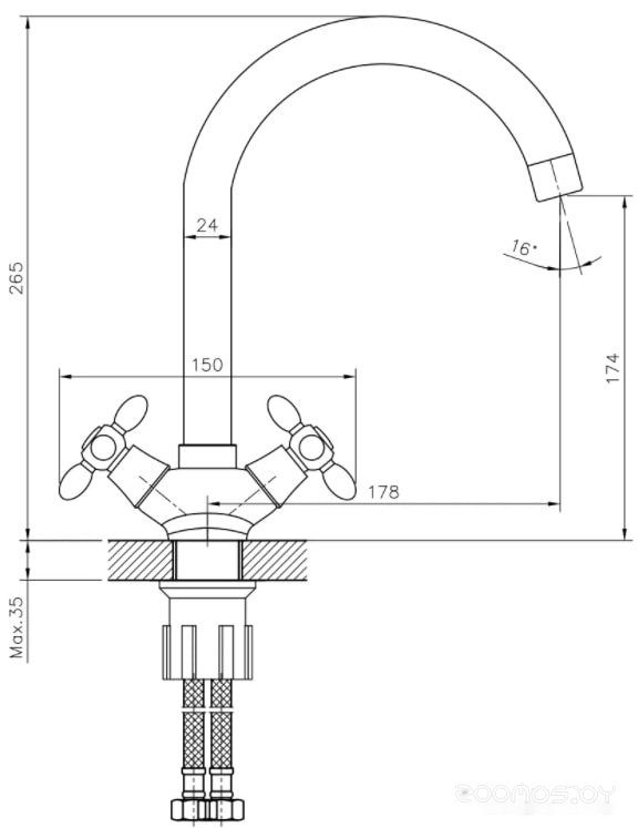 Смеситель DecoRoom DR53028, фото 2