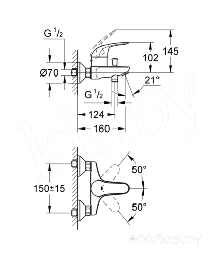 Смеситель Grohe Euroeco 124428, фото 2