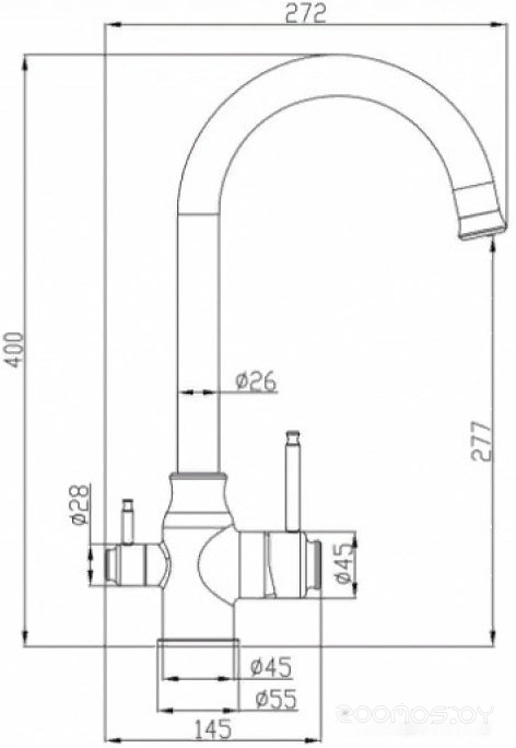 Смеситель Zorg Steel Hammer SH 763 (сатин), фото 2