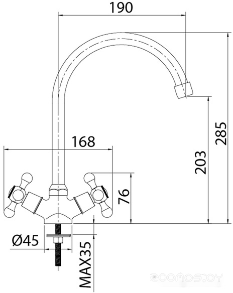 Смеситель Milardo Duplex DUPSB0JM05, фото 3