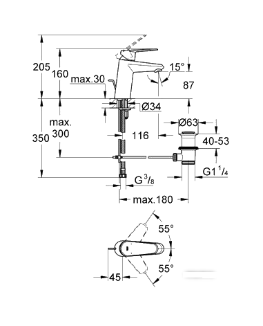 Смеситель Grohe Eurodisc Cosmopolitan 33190002, фото 4