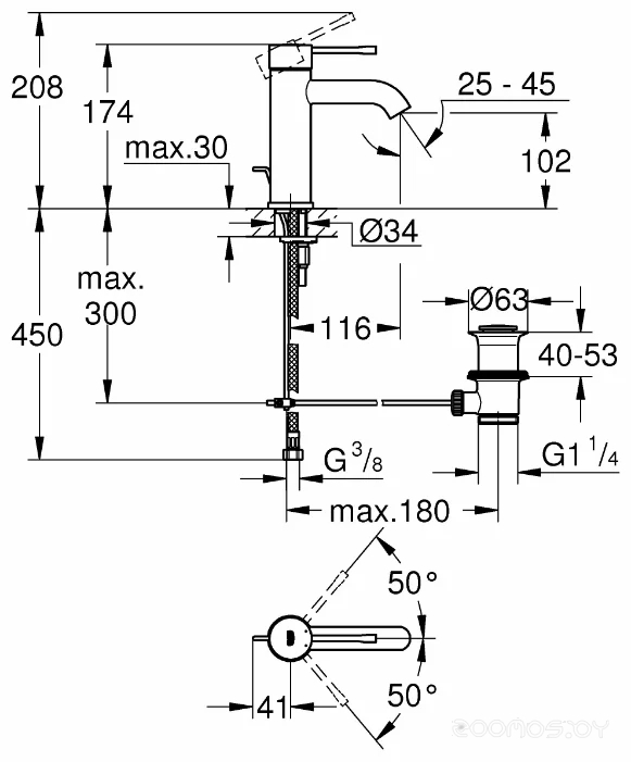 Смеситель Grohe Essence 23589001, фото 2
