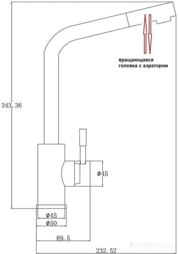 Смеситель Zorg Steel Hammer SH 5161 (нержавеющая сталь), фото 2