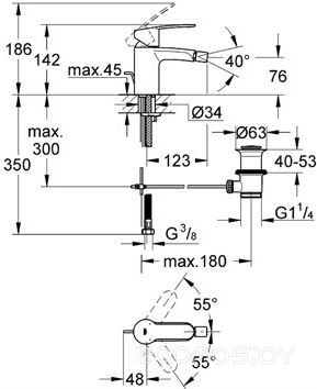 Смеситель Grohe Eurostyle Cosmopolitan 33565 002, фото 2