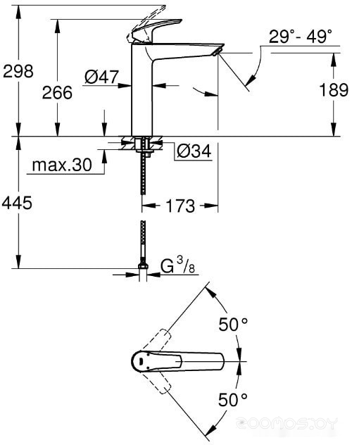 Смеситель Grohe Eurosmart 23971003, фото 4