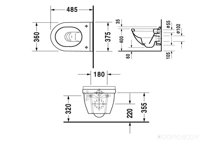 Унитаз Duravit Starck 3 222709, фото 2