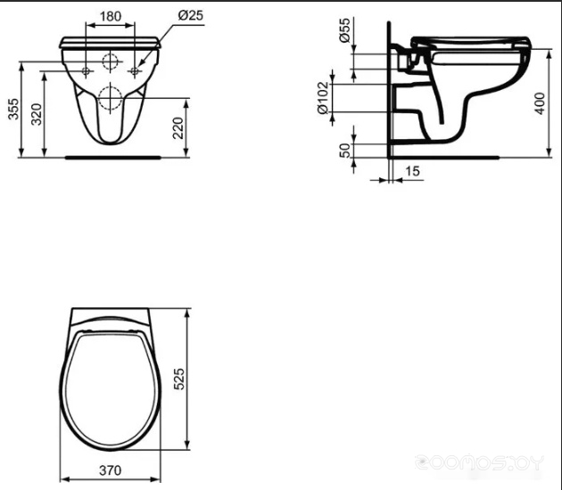 Унитаз Ideal Standard Eurovit Rimless S881201, фото 9