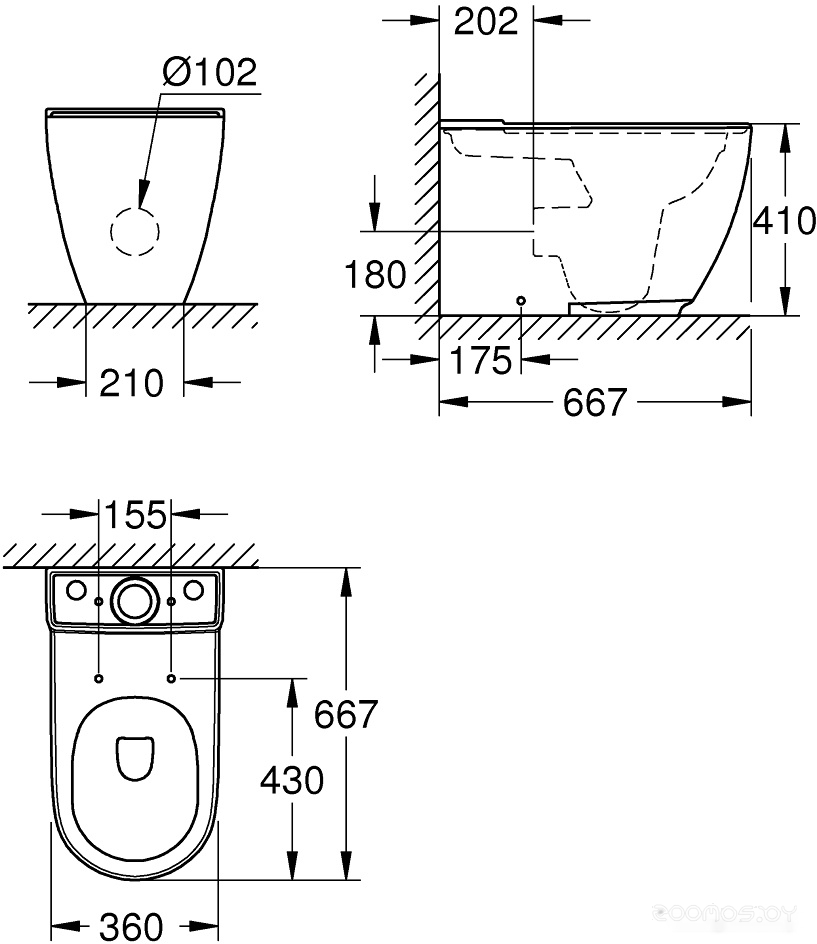 Унитаз Grohe Essence 3957200H, фото 2
