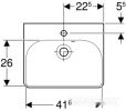 Умывальник Geberit Smyle Square 500.222.01.1