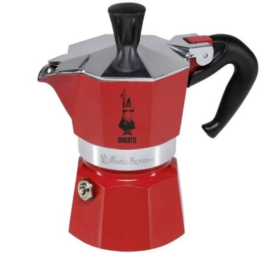 Гейзерная кофеварка Bialetti Moka Express (6 порций, красный)