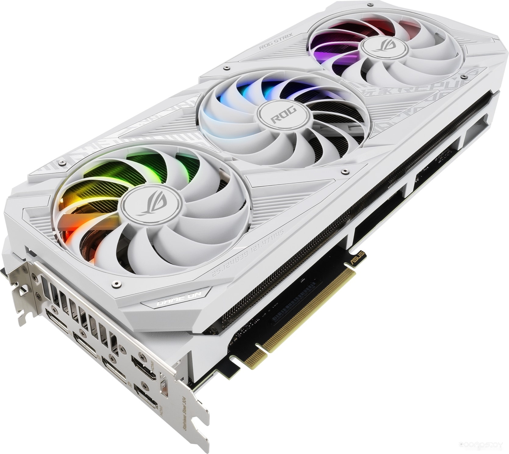 Видеокарта Asus ROG Strix GeForce RTX 3080 V2 White OC Edition 10GB GDDR6X, фото 4