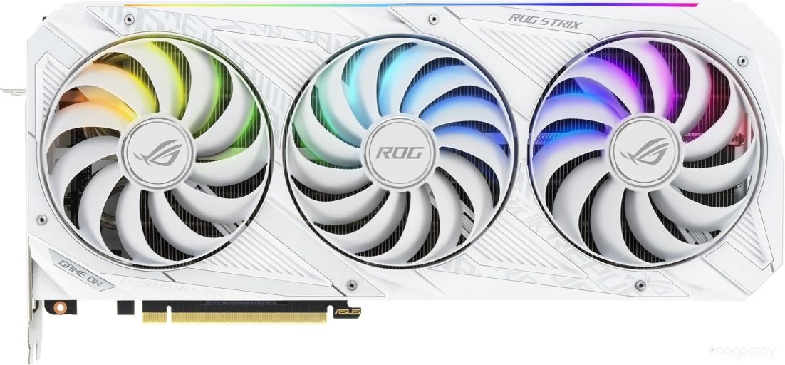 Видеокарта Asus ROG Strix GeForce RTX 3080 V2 White OC Edition 10GB GDDR6X, фото 1