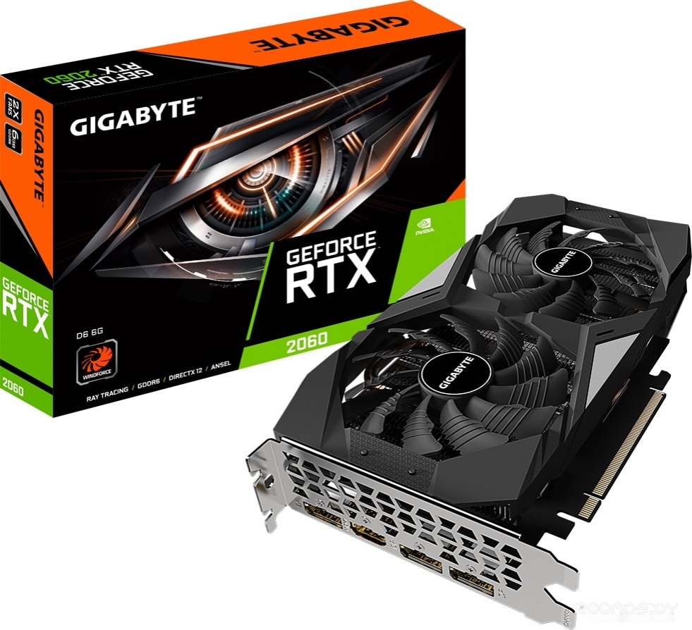 Видеокарта Gigabyte GeForce RTX 2060 D6 6GB GDDR6 GV-N2060D6-6GD (rev. 2.0), фото 7
