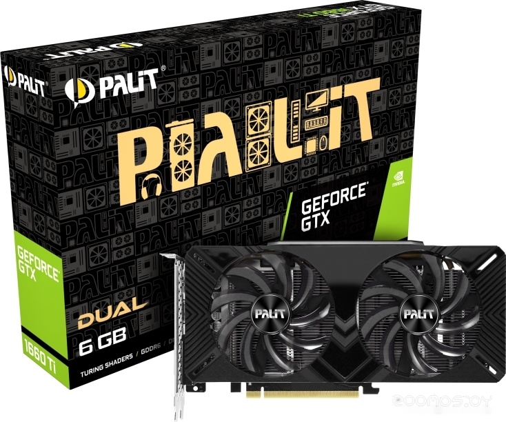 Видеокарта PALIT GeForce GTX 1660 Ti Dual 6GB GDDR6 NE6166T018J9-1160C, фото 8