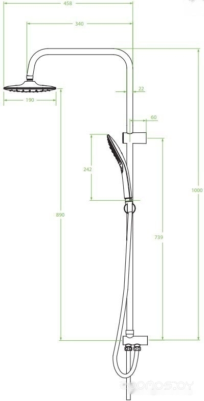 Душевая система Laveo Zorita PLZ 60KX, фото 3