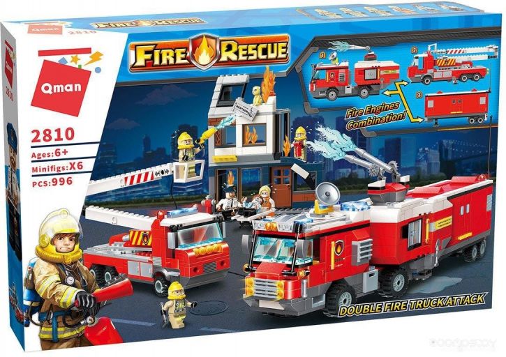 Конструктор Qman Fire Rescue 2810 Пожарный участок