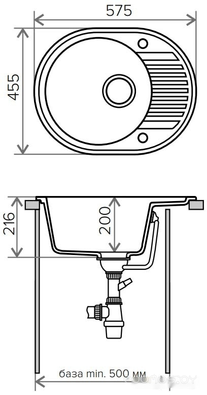 Кухонная мойка Tolero R-122 (сафари), фото 2