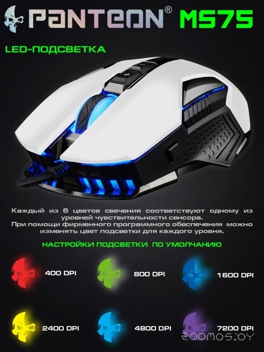 Игровая мышь Jet.A Panteon MS75 (белый), фото 11