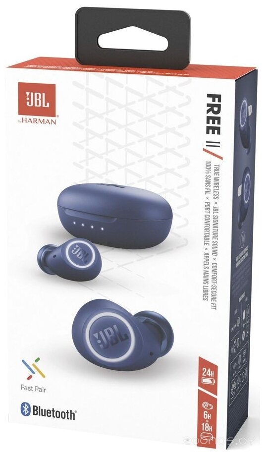 Наушники JBL Free II (синий), фото 4