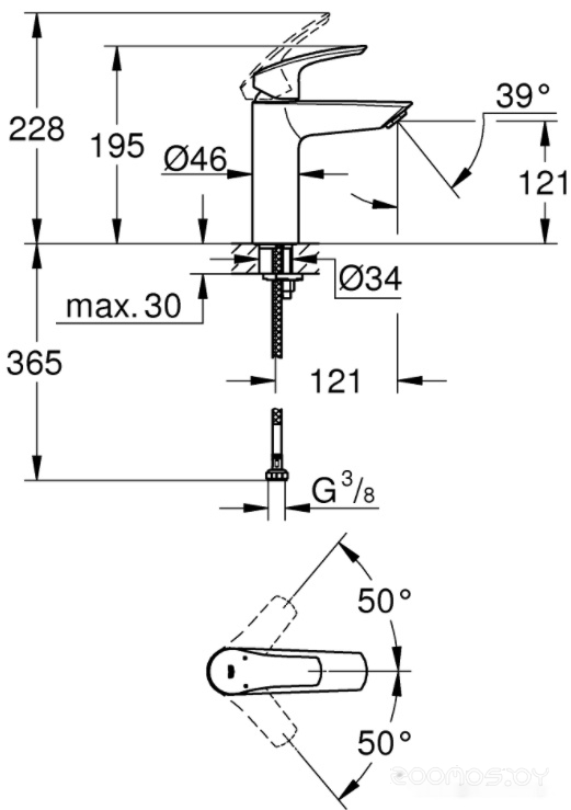 Смеситель Grohe Eurosmart 23324003, фото 4