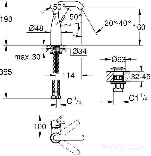Смеситель Grohe Essence New M 23798001, фото 2