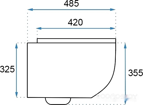 Унитаз Rea Carlo Mini Rimless REA-C6200, фото 6