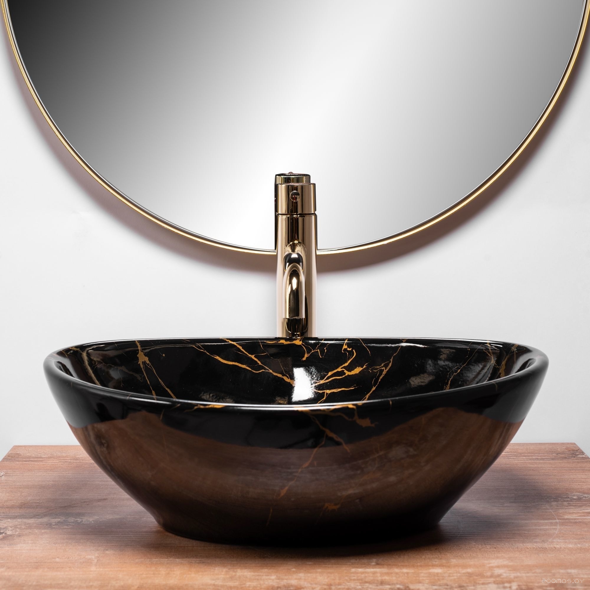 Умывальник Rea Sofia (черный мрамор глянцевый), фото 2
