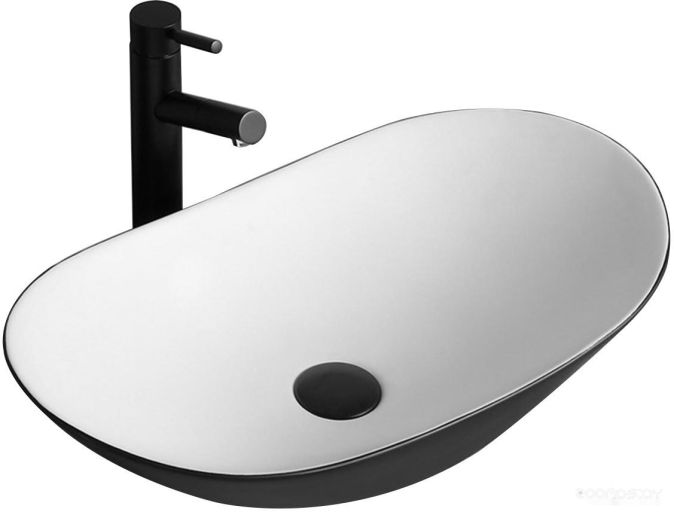 Умывальник Rea Royal (белый/черный), фото 1
