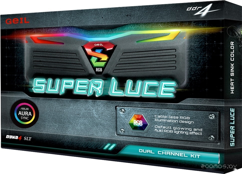 Оперативная память Geil Super Luce RGB SYNC 2x8GB DDR4 PC4-25600 GLS416GB3200C16ADC, фото 5